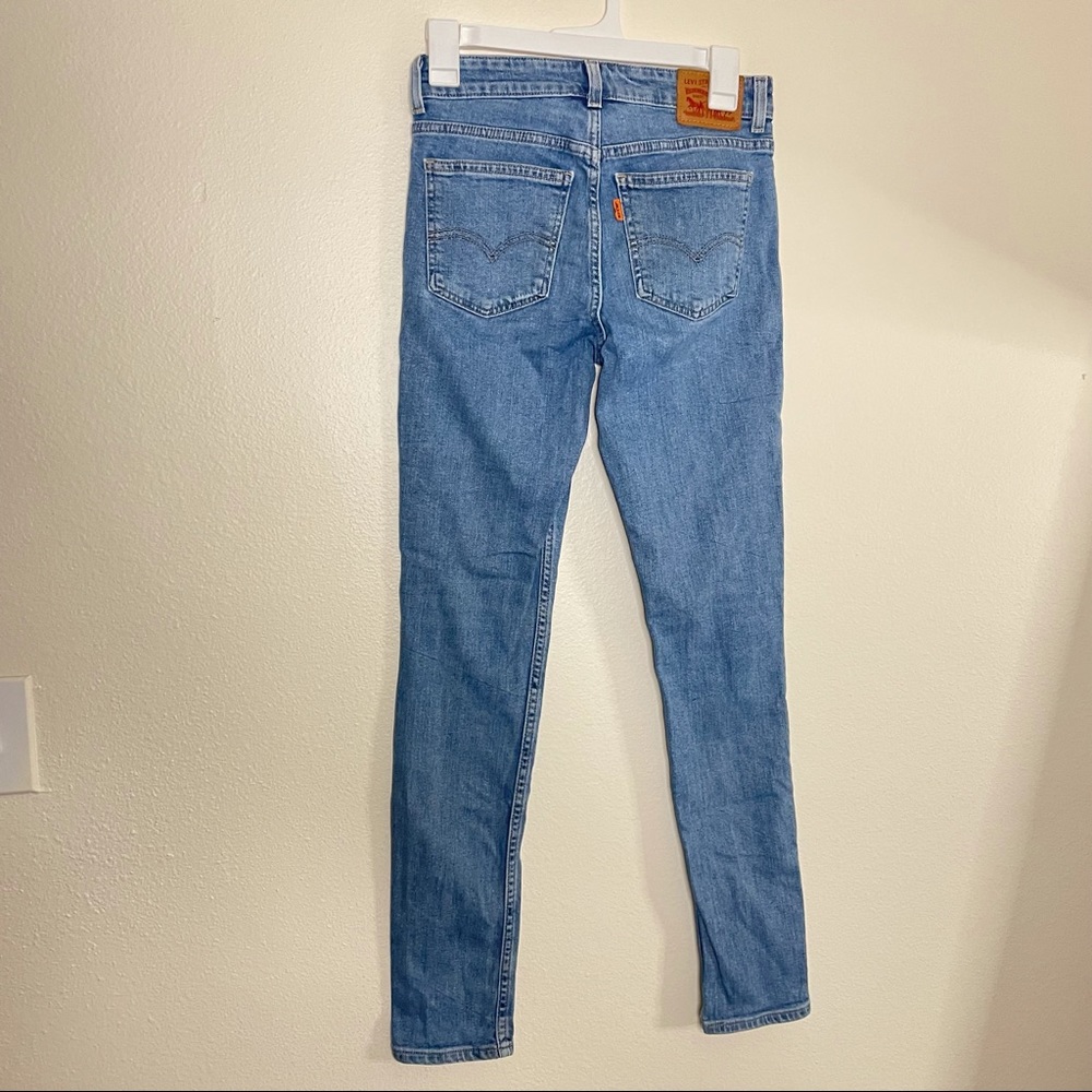 LEVI'S WOMEN 721 VINTAGE HIGH RISE SKINNY JEANS ORANGE TAB - Picture 4 of 8